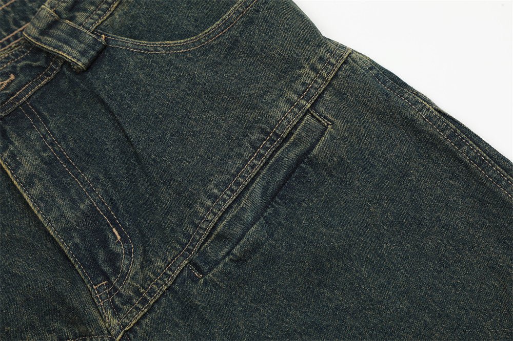 Fashion Washed Denim Overalls Men