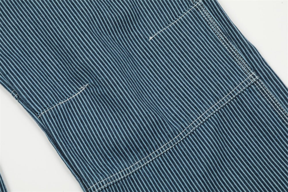 Fashion Vertical Stripe Overalls Men