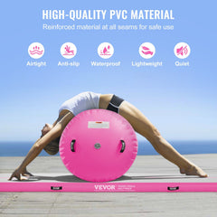 VEVOR Inflatable Gymnastics Air Mat Set, 2 PCS Tumbling Mat, Tumble Track With Electric Pump, Air Roller Barrel Gymnastics Equipment, Training Mats For Home Use Gym Yoga Cheerleading Beach Park Water