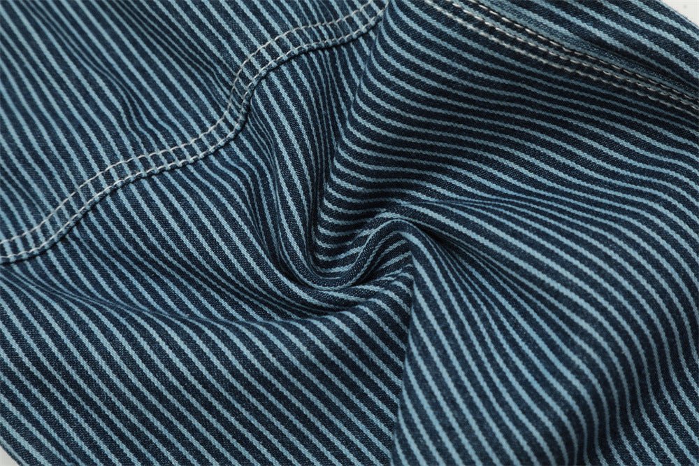 Fashion Vertical Stripe Overalls Men